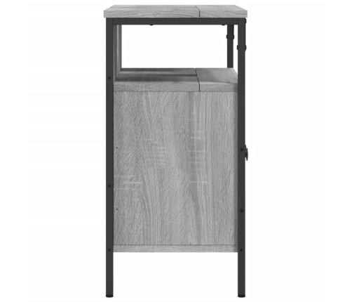 Armario lavabo baño madera ingeniería gris Sonoma 60x30x60 cm