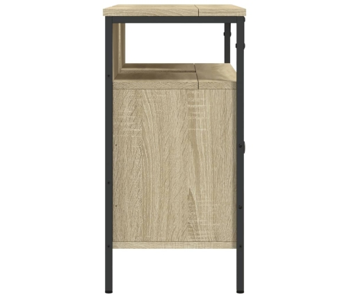 Armario lavabo baño madera ingeniería roble Sonoma 80x30x60 cm