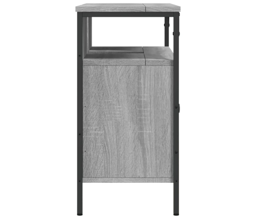 Armario lavabo baño madera ingeniería gris Sonoma 80x30x60 cm