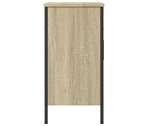 Armario lavabo baño madera ingeniería roble Sonoma 60x30x60 cm