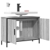 Armario lavabo baño madera ingeniería gris Sonoma 80x30x60 cm