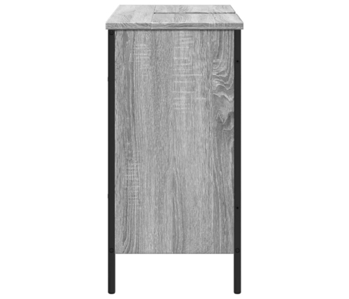 Armario lavabo baño madera ingeniería gris Sonoma 80x30x60 cm