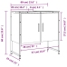 Armario lavabo baño madera ingeniería roble Sonoma 60x33x60 cm