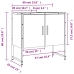 Armario lavabo baño madera ingeniería roble ahumado 60x33x60 cm