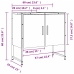 Armario lavabo baño madera ingeniería gris Sonoma 60x33x60 cm