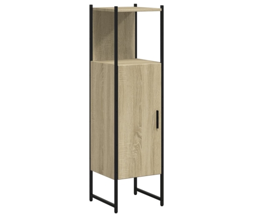 Armario de baño madera ingeniería roble Sonoma 33x33x120,5 cm