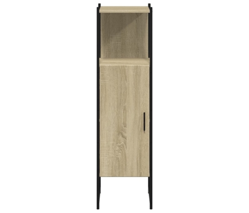 Armario de baño madera ingeniería roble Sonoma 33x33x120,5 cm