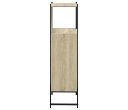 Armario de baño madera ingeniería roble Sonoma 33x33x120,5 cm