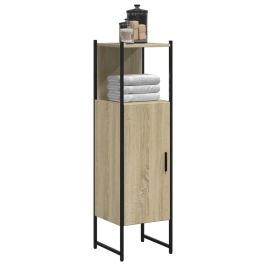 Armario de baño madera ingeniería roble Sonoma 33x33x120,5 cm