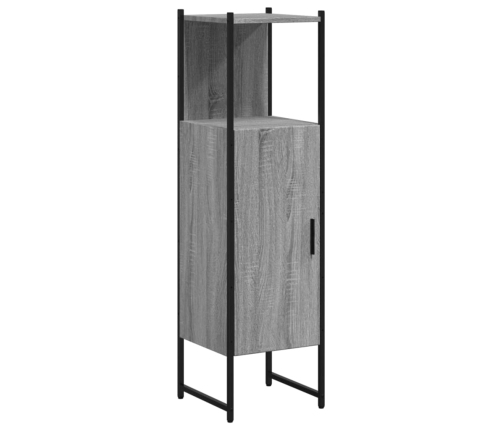 Armario de baño madera de ingeniería gris Sonoma 33x33x120,5 cm