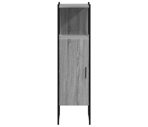 Armario de baño madera de ingeniería gris Sonoma 33x33x120,5 cm