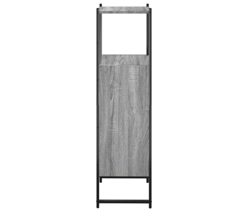 Armario de baño madera de ingeniería gris Sonoma 33x33x120,5 cm