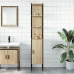 Armario de baño madera ingeniería roble Sonoma 33x33x185,5 cm