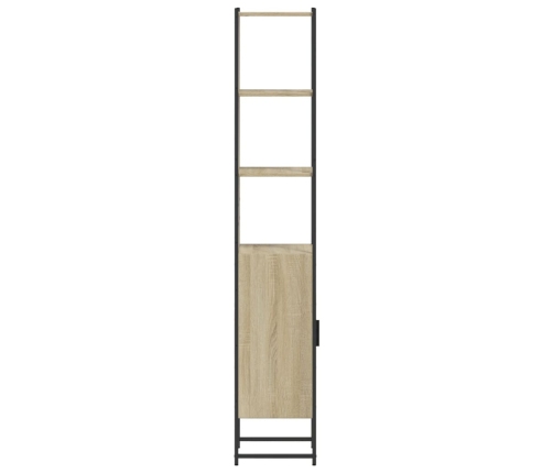 Armario de baño madera ingeniería roble Sonoma 33x33x185,5 cm