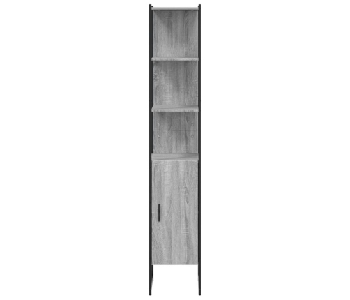 Armario de baño madera de ingeniería gris Sonoma 33x33x185,5 cm