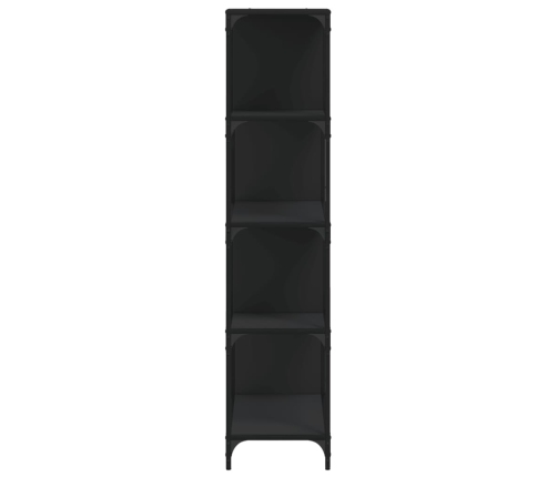 vidaXL Librería con 4 peldaños madera ingeniería negro 139x33,5x149 cm