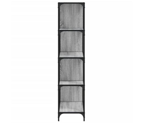 Librería con 4 peldaños madera gris Sonoma 139x33,5x149 cm