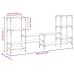 Mueble de TV madera de ingeniería marrón roble 206,5x28,5x95 cm