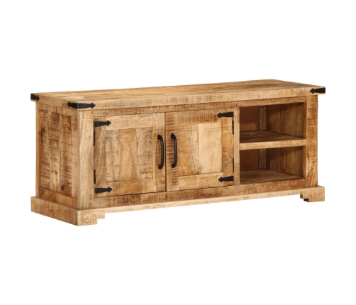 Mueble de TV madera maciza de mango rugosa 110x35x45 cm