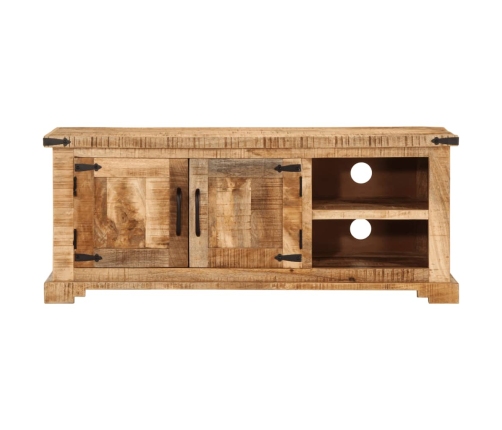 Mueble de TV madera maciza de mango rugosa 110x35x45 cm