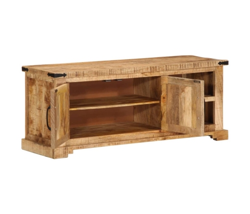 Mueble de TV madera maciza de mango rugosa 110x35x45 cm