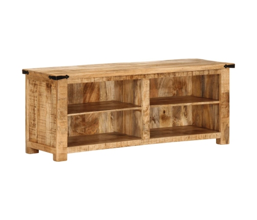 Mueble de TV madera maciza de mango rugosa 110x35x40 cm