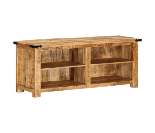 Mueble de TV madera maciza de mango rugosa 110x35x40 cm