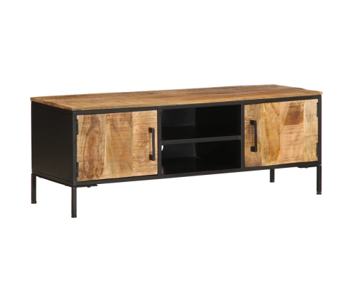 Mueble de TV madera maciza de mango rugosa 110x35x40 cm