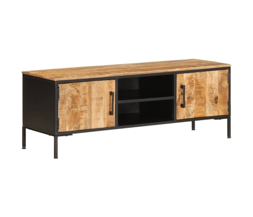 Mueble de TV madera maciza de mango rugosa 110x35x40 cm