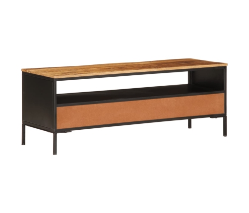 Mueble de TV madera maciza de mango rugosa 110x35x40 cm