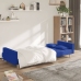 Sofá cama de 2 plazas con dos almohadas tela azul