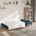 Sofá cama de 2 plazas con dos almohadas terciopelo azul