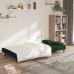 Sofá cama de 2 plazas con dos almohadas terciopelo verde oscuro