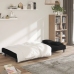 Sofá cama de 2 plazas con dos almohadas terciopelo negro