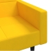 Sofá cama de 2 plazas con dos almohadas terciopelo amarillo