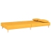 Sofá cama de 2 plazas con dos almohadas tela color amarillo