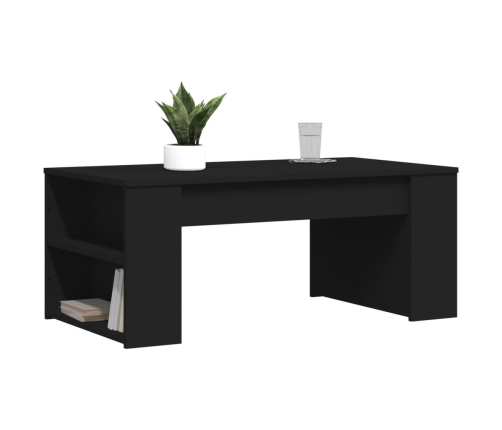 vidaXL Mesa de centro madera de ingeniería negra 102x55x42 cm