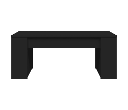 Mesa de centro madera de ingeniería negra 102x55x42 cm