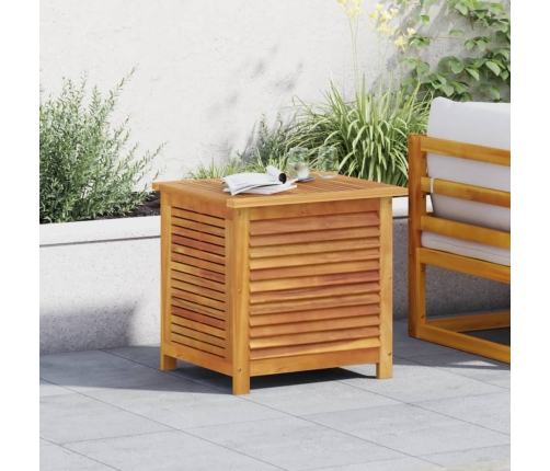 Caja de almacenaje de jardín madera maciza acacia 60x50x56 cm