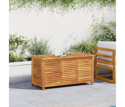 Caja de almacenaje de jardín madera maciza acacia 113x50x56 cm