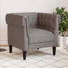 vidaXL Sillón Chesterfield de tela gris taupé