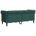 Sofá Chesterfield de 2 plazas tela verde oscuro