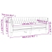 vidaXL Sofá Chesterfield de 3 plazas tela gris oscuro