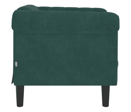 Sillón de terciopelo verde oscuro