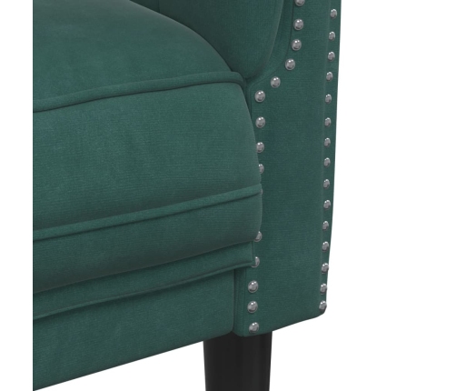 Sillón de terciopelo verde oscuro