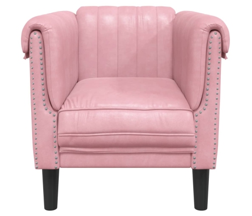 Sillón de terciopelo rosa