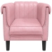 Sillón de terciopelo rosa