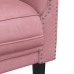 Sillón de terciopelo rosa