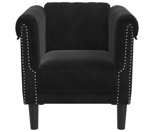 Sillón de terciopelo negro