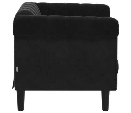 Sillón de terciopelo negro